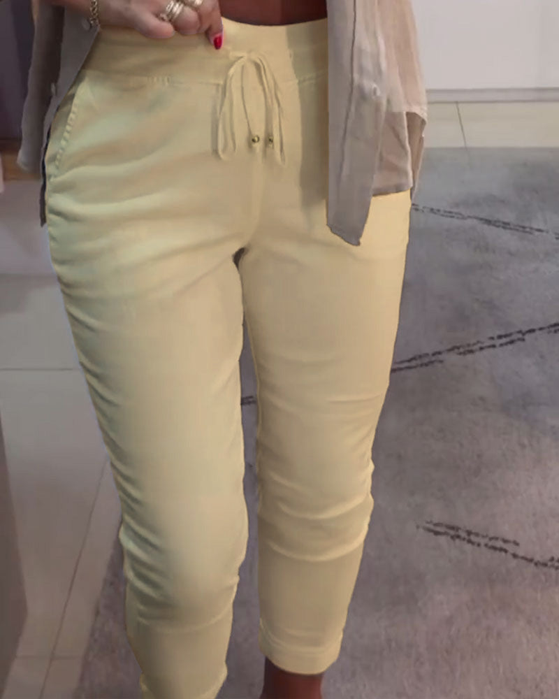 Bleistifthose lässig Kordelzug